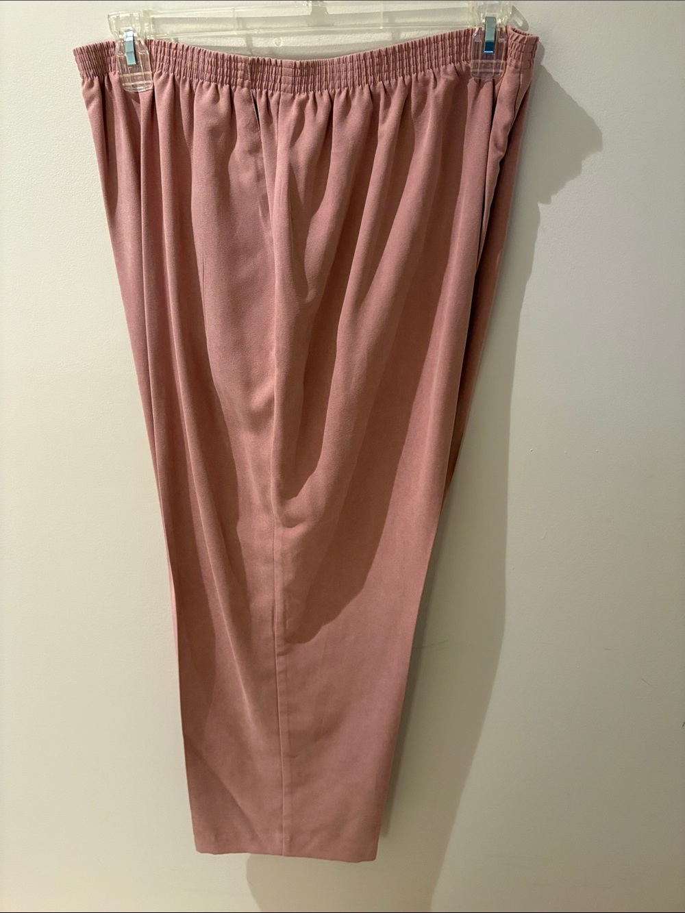 Alfred Dunner Rose-Pink Elastic Waist Trousers